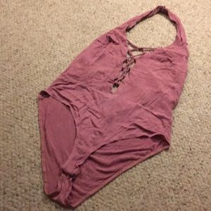 Rose Pink Charlotte Russe Bodysuit
